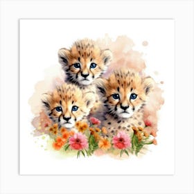 Cheetah Cubs Affiche