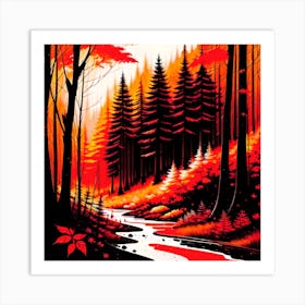 Autumn Forest 84 Art Print