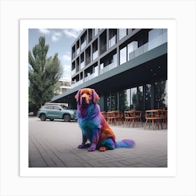 Rainbow Dog Art Print