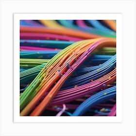 Colorful Wires 23 Art Print