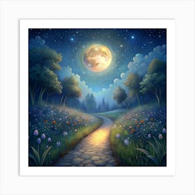 Path To The Moon Art Print