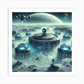 A Sci Fi Depiction Of The Stealth Perimeter Defens Art Print