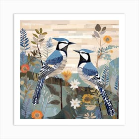 Bird In Nature Blue Jay 1 Art Print