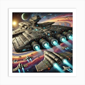 A Highly Detailed Science Fiction Illustration Sho 1 Art Print