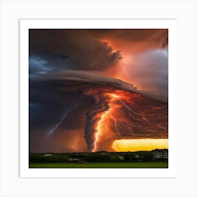 Lightning In The Sky Art Print