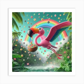 Rainbow Flamingo 1 Art Print