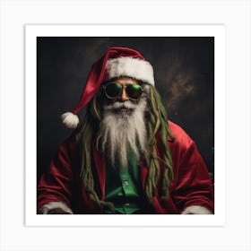Rasta Santa Claus 1 Art Print