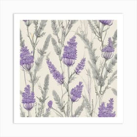 Lavender Flowers 1 Art Print