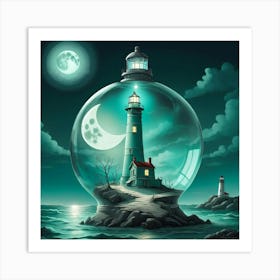 Bulb Lighthouse Art Print