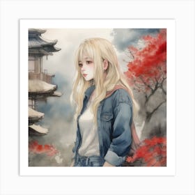 Asian Girl 10 Art Print