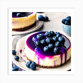 Blueberry Cheesecake Art Print