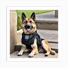 Police Dog 1 Art Print