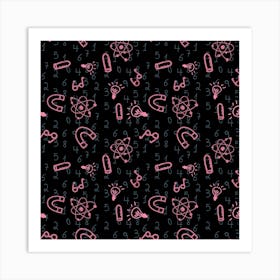 Pink And Black Art Print