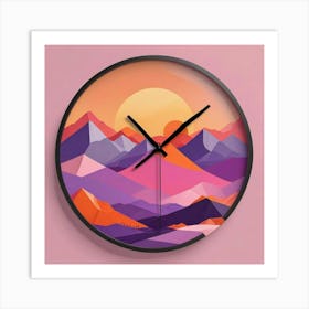 Triangle Geometric Clock Booble Marble Clock Frida Kahlo Clock Prismfold Clock Karma That Goes Around, Comes Around Circle Quote Clock Lucky Cat Clock (3) Art Print