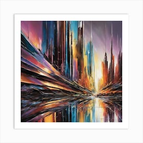 Abstract Cityscape 2 Art Print