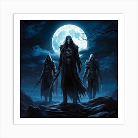 The Rising Undead In The Full Moon (23) Art Print