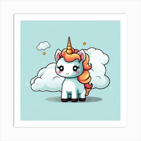 Unicorn In The Clouds 5 Art Print