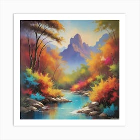 'River Of Color' Art Print Paintings Art Print