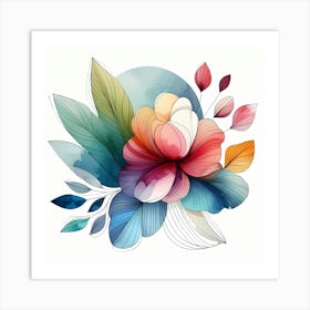 Watercolor Flower 2 Art Print