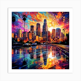 Los Angeles Cityscape Art Print