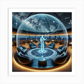 A Nighttime Scene On A Luxury Cruise Ship S Celest Art Print