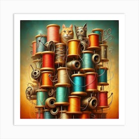 Spools Of Thread Art Print