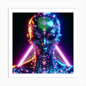 Alien Head 2 Art Print