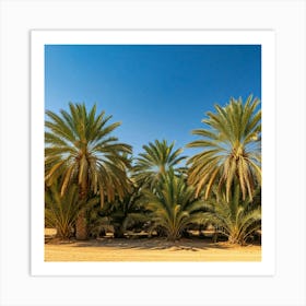 Palm Trees In The Desert Art Print