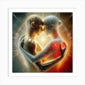 Man And Woman Hugging 1 Art Print