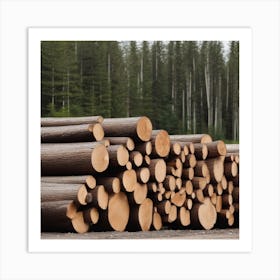 Logs Stock Art Print