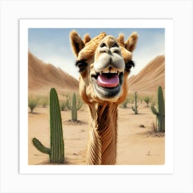 Camel In The Desert 5 Art Print