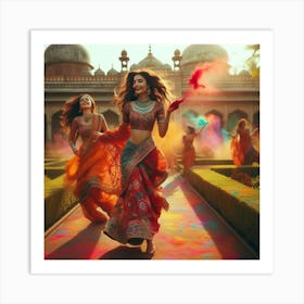 Colorfully Holi Art Print