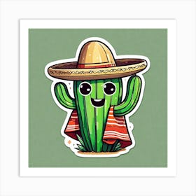 Cactus Sticker 16 Art Print