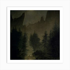 Moonlight In The Forest 1 Art Print