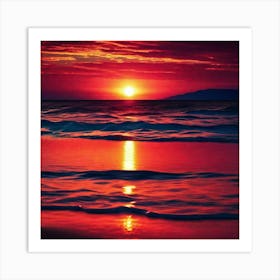 Sunset On The Beach 607 Art Print