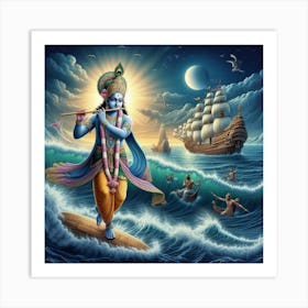 Lord Krishna 7 Art Print