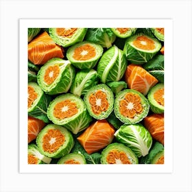 Carrots And Cabbages Art Print