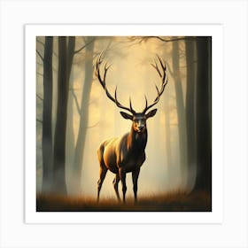 Deer In The Woods Affiche