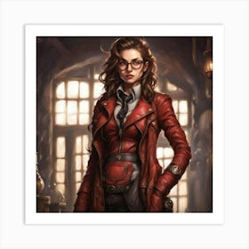 Steampunk Professor Art Print