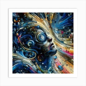 Abstract angle tripo Art Print