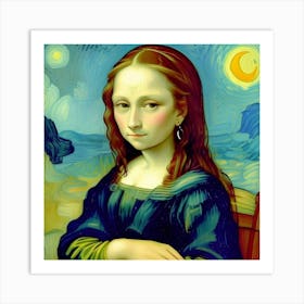 Classic Beauty Reimagined The Young Mona Lisa Art Print