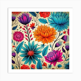 Floral Pattern 6 Art Print