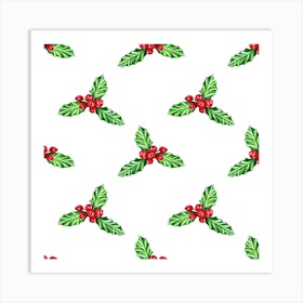 Seamless Pattern from Mistletoe Art Print