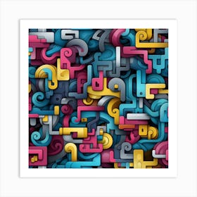 Random Abstract Pattern Art Print