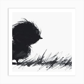 Little Black Duck Art Print