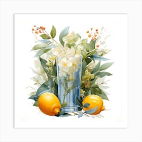 Refreshing Delight Lemon Drink Art Art Print