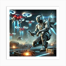 Engineer Autonomous Drones Art Print