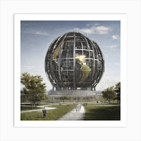 Nyc Globe Art Print