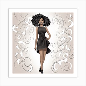 Afro Girl 18 Art Print