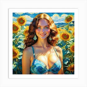 Sunflowers fun Art Print